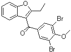 structure of CAS# 51073-13-3, (3,5-Dibromo-4-methoxyphenyl)(2-ethylbenzofuran-3-yl)methanone