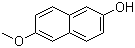结构式 CAS# 5111-66-0, 6-甲氧基-2-萘酚