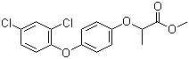 structure of CAS# 51338-27-3, Diclofop-methyl;Methyl 2-(4-(2,4-dichlorophenoxy)phenoxy)propionate; 2-[4-(2,4-Dichlorophenoxy)-phenoxy]propanoic acid methyl ester