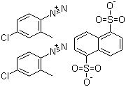 structure of CAS# 51503-28-7, Fast Red TR Salt 1,5-naphthalenedisulfonate salt;4-Chloro-2-methylbenzenediazonium 1,5-naphthalenedisulphonate
