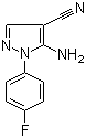 structure of CAS# 51516-70-2, 5-Amino-1-(4-fluorophenyl)-1H-pyrazole-4-carbonitrile
