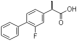 structure of CAS# 51543-40-9, (R)-2-Flurbiprofen;(R)-(-)-2-Fluoro-alpha-methyl-4-biphenylacetic acid; (R)-2-Fluoro-alpha-methyl[1,1'-biphenyl]-4-acetic acid; Tarenflurbil