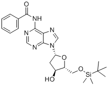 N6-Benzoyl-5'-O-tert-butyldimethylsilyl-2'-deoxyadenosine molecular structure (CAS 51549-39-4)