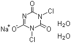 Sodium dichloroisocyanurate dihydrate molecular structure (CAS 51580-86-0)