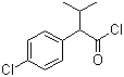structure of CAS# 51631-50-6, 3-Methyl-2-(4-chlorophenyl)butyryl chloride;2-(4-Chlorophenyl)-3-methylbutanoyl chloride; 2-(4-Chlorophenyl)-3-methylbutyryl chloride; 2-(4-Chlorophenyl)isovaleryl chloride; Isopropyl(4-chlorophenyl)acetyl chloride