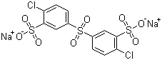 structure of CAS# 51698-33-0, Disodium 3,3'-sulfonylbis(6-chlorobenzenesulfonate);4,4'-Dichlorodiphenylsulfone-3,3'-disulfonic acid disodium salt