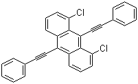 结构式 CAS# 51749-83-8, 1,8-二氯-9,10-二苯乙炔基蒽; DBEA