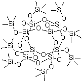 结构式 CAS# 51777-38-9, 三甲基硅烷基笼形聚倍半硅氧烷