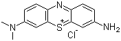 结构式 CAS# 51811-82-6, 吉氏色素; 姬姆萨氏色素; 吉姆萨染料; 姬姆氏色素染料; 3-(二甲基氨基)-7-氨基吩噻嗪-5-鎓氯化物