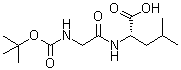 N-[(1,1-Dimethylethoxy)carbonyl]glycyl-L-leucine molecular structure (CAS 51871-42-2)
