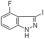 结构式 CAS# 518990-32-4, 4-氟-3-碘-1H-吲唑