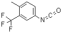 structure of CAS# 51903-64-1, 3-(Trifluoromethyl)-4-methylphenyl isocyanate;4-Isocyanato-1-methyl-2-trifluoromethylbenzene; 4-Methyl-3-trifluoromethylphenyl isocyanate