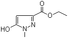 结构式 CAS# 51986-17-5, 1-甲基-5-羟基-3-吡唑甲酸乙酯