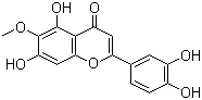 结构式 CAS# 520-11-6, 泽兰黄酮; 6-甲氧基藤黄菌素