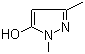 5-Hydroxy-1,3-dimethylpyrazole molecular structure (CAS 5203-77-0)