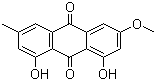 structure of CAS# 521-61-9, Physcion;1,8-Dihydroxy-3-methoxy-6-methyl-anthraquinone; Emodin-3-methyl ether
