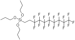 (3,3,4,4,5,5,6,6,7,7,8,8,9,9,10,10,10-Heptadecafluorodecyl)tripropoxysilane molecular structure (CAS 521084-64-0)