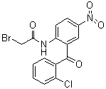 2-Bromo-N-[2-(2-chlorobenzoyl)-4-nitrophenyl]acetamide molecular structure (CAS 52130-87-7)