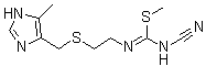 N-Cyano-N'-[2-[(4-methyl-5-imidazolyl)methylthio]ethyl]-S-methylisothiourea molecular structure (CAS 52378-40-2)