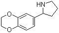 结构式 CAS# 524674-08-6, 2-(2,3-二氢-1,4-苯并二氧六环-6-基)吡咯烷