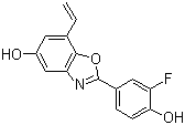 结构式 CAS# 524684-52-4, 普林贝瑞; 2-(3-氟-4-羟基苯基)-7-乙烯基-1,3-苯并恶唑-5-醇