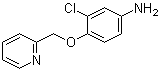 结构式 CAS# 524955-09-7, 3-氯-4-[(吡啶-2-基)甲氧基]苯胺