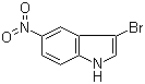 结构式 CAS# 525593-33-3, 3-溴-5-硝基吲哚