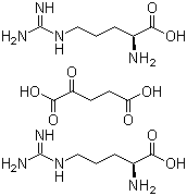 L-精氨酸 alpha-酮戊二酸 (2:1)分子结构 (CAS 5256-76-8)