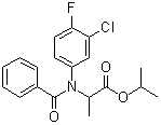 structure of CAS# 52756-22-6, Flamprop-isopropyl;Isopropyl 2-[benzoyl(3-chloro-4-fluorophenyl)amino]propionate; Suffix BW; WL 29762