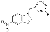 structure of CAS# 529508-58-5, 1-(3-Fluorobenzyl)-5-nitro-1H-indazole;1-[(3-Fluorophenyl)methyl]-5-nitro-1H-indazole