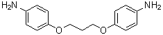 structure of CAS# 52980-20-8, 1,3-Bis(4-aminophenoxy)propane;4,4'-[1,3-Propanediylbis(oxy)]bis[benzenamine]; 1,3-Bis(4-aminophenoxy)propane; 4-[3-(4-Aminophenoxy)propoxy]aniline