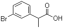 结构式 CAS# 53086-52-5, 2-(3-溴苯基)丙酸; 2-间溴苯丙酸