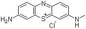 结构式 CAS# 531-57-7, 天青 C; 3-氨基-7-甲基氨基吩噻嗪-5-鎓氯化物