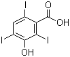 3-Hydroxy-2,4,6-triiodobenzoic acid molecular structure (CAS 53279-72-4)