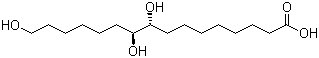 structure of CAS# 533-87-9, erythro-Aleuritic acid;(+/-)-erythro-Aleuritic acid; DL-erythro-Aleuritic acid; NSC 7668