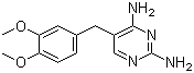 结构式 CAS# 5355-16-8, 敌菌净; 2,4-二氨基-5-(3,4-二甲氧基苄基)嘧啶