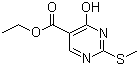 Ethyl 4-hydroxy-2-methylthio-5-pyrimidinecarboxylate molecular structure (CAS 53554-29-3)