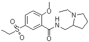 structure of CAS# 53583-79-2, Sultopride;N-[(1-Ethyl-2-pyrrolidinyl)methyl]-5-(ethylsulfonyl)-2-methoxybenzamide; (±)-Sultopride; Barnetil; LIN 1418