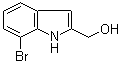 7-Bromo-1H-indole-2-methanol molecular structure (CAS 53590-63-9)
