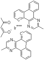 structure of CAS# 536755-34-7, (Acetylacetonato)bis(2-methyldibenzo[f,h]quinoxalinato)iridium