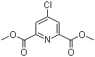 structure of CAS# 5371-70-0, 2,6-Bis(carbomethoxy)-4-chloropyridine;4-Chloro-2,6-pyridinedicarboxylic acid dimethyl ester; 4-Chloro-2,6-pyridinedicarboxylic acid 2,6-dimethyl ester; 4-Chloro-2,6-pyridinedicarboxylic acid dimethyl ester; Dimethyl 4-chloropyridine-2,6-dicarboxylate; NSC 41773