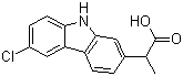 structure of CAS# 53716-49-7, Carprofen;(+/-)-6-Chloro-alpha-methylcarbazole-2-acetic acid