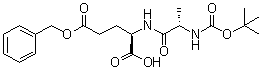 N-[N-[叔丁氧羰基]-L-丙氨酰基]-D-谷氨酸 5-苄基酯分子结构 (CAS 53759-36-7)