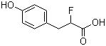 2-Fluoro-3-(4-hydroxyphenyl)propanoic acid  molecular structure (CAS 53786-98-4)