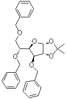 structure of CAS# 53928-30-6, 1,2-O-Isopropylidene-3,5,6-tri-O-benzyl-alpha-D-glucofuranose;1,2-O-(1-Methylethylidene)-3,5,6-tris-O-(phenylmethyl)-alpha-D-glucofuranose