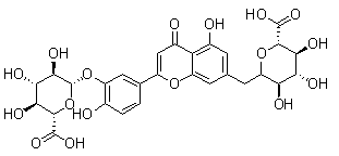 structure of CAS# 53965-08-5, Luteolin 7,3'-di-O-glucuronide