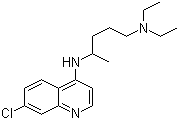 structure of CAS# 54-05-7, Chloroquine;4-(4-Diethylamino-1-methylbutylamino)-7-chloroquinoline