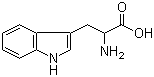 结构式 CAS# 54-12-6, DL-色氨酸; (+/-)-2-氨基-3-(3-吲哚基)丙酸