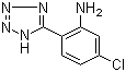 结构式 CAS# 54013-18-2, 5-(2-氨基-4-氯苯基)四氮唑