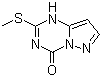 structure of CAS# 54346-18-8, 2-(Methylthio)pyrazolo[1,5-a]-1,3,5-triazin-4-one;2-(Methylthio)pyrazolo[1,5-a]-[1,3,5]triazin-4-ol; 2-(Methylthio)pyrazolo[1,5-a][1,3,5]triazin-4(3H)-one